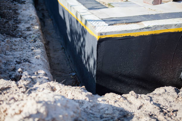 Residential Interior Drainage System installation at a Marshall, VA home by SJ Waterproofing Pros